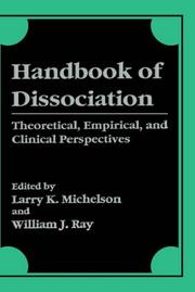Cover of Handbook of dissociation by William J. Ray
