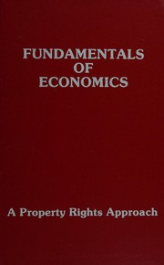 Front cover of Fundamentals of economics by Svetozar Pejovich