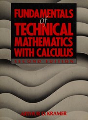 Front cover of Fundamentals of technical mathematics with calculus by Arthur D. Kramer