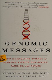 Cover of Genomic messages by George J. Annas