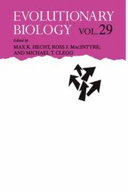 Cover of Evolutionary Biology by Max K. Hecht