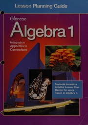 Front cover of Glencoe Algebra 1 by Glencoe/McGraw-Hill