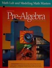 Front cover of Glencoe pre-algebra by Glencoe/McGraw-Hill