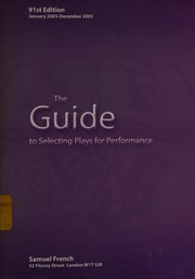 Cover of The Guide to Selecting Plays for Performance by Samuel French