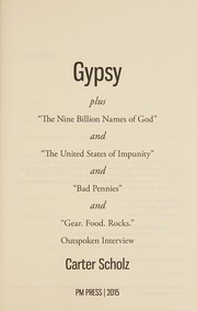 Cover of Gypsy plus ... by Carter Scholz