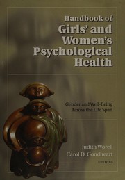 Cover of Handbook of girls' and women's psychological health by Judith Worell