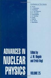 Front cover of Advances in nuclear physics by John W. Negele