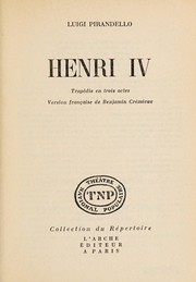 Front cover of Henri IV by Luigi Pirandello
