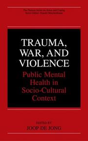 Cover of Trauma, War, and Violence by Joop de Jong