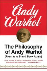 Front cover of The Philosophy of Andy Warhol by Andy Warhol