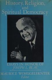 Cover of History, Religion, and Spiritual Democracy by Maurice Wohlgelernter