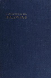 Front cover of Holzwege by Martin Heidegger
