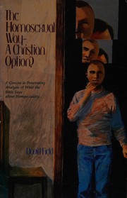 Front cover of The homosexual way, a Christian option? by Field, David