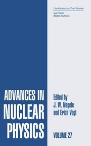 Front cover of Advances in nuclear physics by John W. Negele