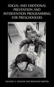 Front cover of Social and emotional prevention and intervention programming for preschoolers by Susanne A Denham