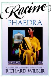 Cover of Phaedra, by Racine by Richard Wilbur