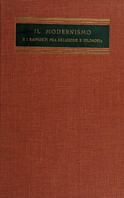 Cover of Il modernismo e i rapporti fra religione e filosofia by Giovanni Gentile