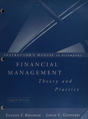 Front cover of Instructor's manual to accompany Financial management--theory and practice, eighth edition by Brigham University