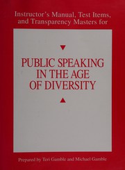 Front cover of Sm Pub Speakng Age Diversty I/M T/B by GAMBLE GAMBLE