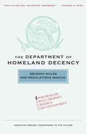 Front cover of The Department of Homeland Decency : decency rules and regulations manual by Susan Fuller