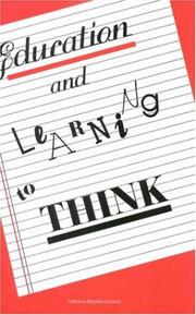 Front cover of Education and learning to think by Lauren B. Resnick