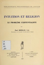 Cover of Intuition et religion by Paul Ortegat