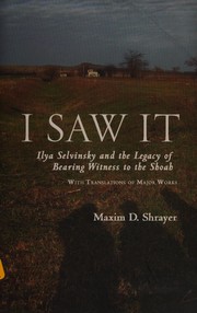 Cover of I Saw It by Maxim D. Shrayer