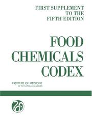 Front cover of Food chemicals codex by Committee on Food Chemicals Codex