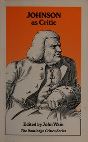 Cover of Johnson as critic by Samuel Johnson
