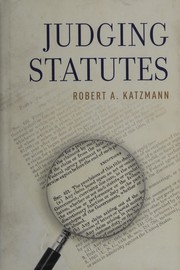 Cover of Judging statutes by Robert A. Katzmann