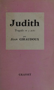 Front cover of Judith, tragédie en trois actes by Jean Giraudoux