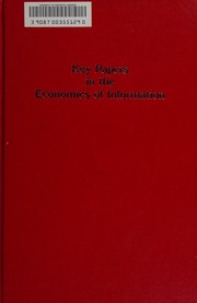 Front cover of Key papers in the economics of information by Donald Ward King