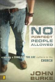 Cover of No Perfect People Allowed by John Burke
