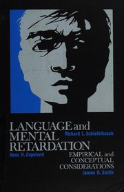 Front cover of Language and mental retardation by Richard L. Schiefelbusch