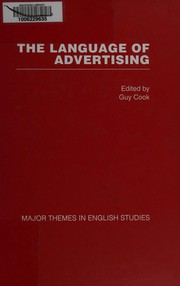 Cover of The Language of Advertising by Cook