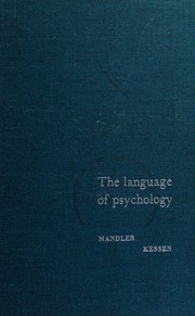 Front cover of The language of psychology by George Mandler