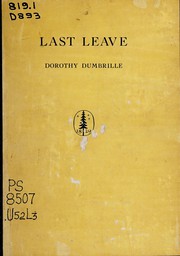 Cover of Last leave by Dorothy Dumbrille