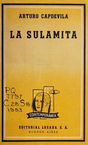 Front cover of La Sulamita. -- by Arturo Capdevila