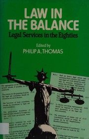 Front cover of Law in the balance by Philip A. Thomas