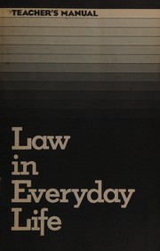 Front cover of Law in Everyday Life by Elinor Porter Swiger