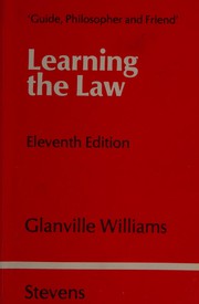 Cover of Learning the law by Glanville Llewelyn Williams