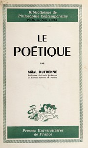 Front cover of Le poetique by Mikel Dufrenne