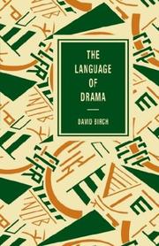 Front cover of The language of drama by Birch, David