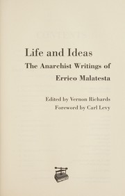 Front cover of Life and Ideas by Errico Malatesta