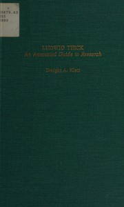 Front cover of Ludwig Tieck by Dwight A. Klett