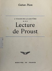 Cover of L'usage de la lecture. -- by Gaëtan Picon