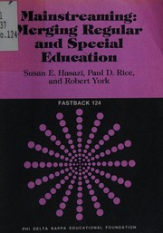 Cover of Mainstreaming, merging regular and special education by Susan E. Hasazi