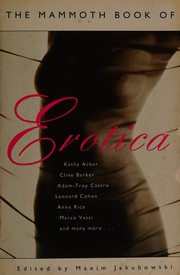 Front cover of The mammoth book of erotica by Maxim Jakubowski