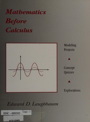 Cover of Mathematics Before Calculus by Laughbaum