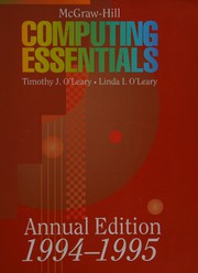 Cover of McGraw-Hill computing essentials by Timothy J. O'Leary